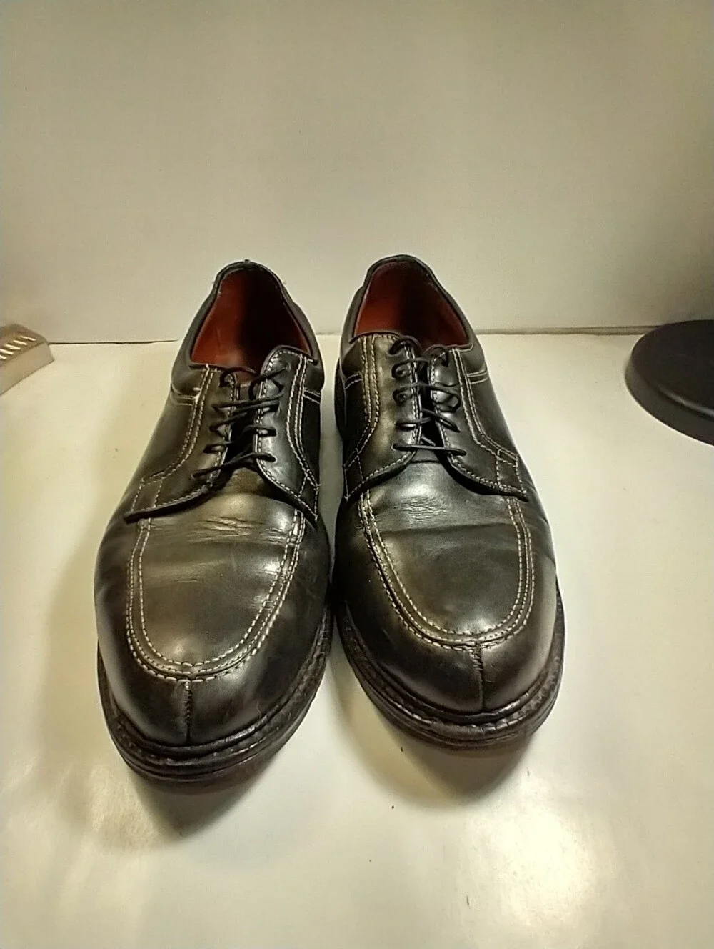 Allen Edmonds Wilbert Black Leather Split Toe Dress Shoes Men's sz 12D.
